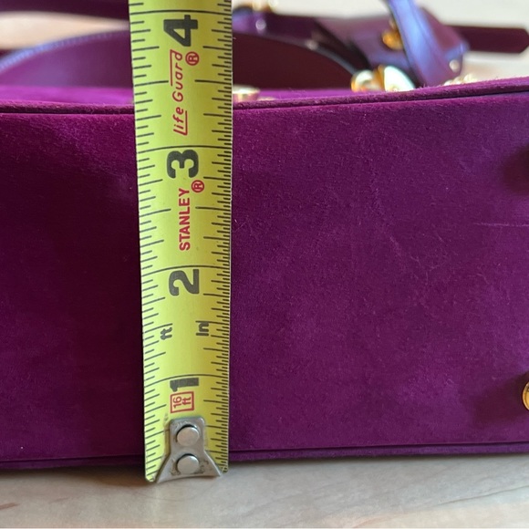 SALVATORE FERRAGAMO Suede Handbag with Matching Coin Purse *RARE* - Picture 9 of 14